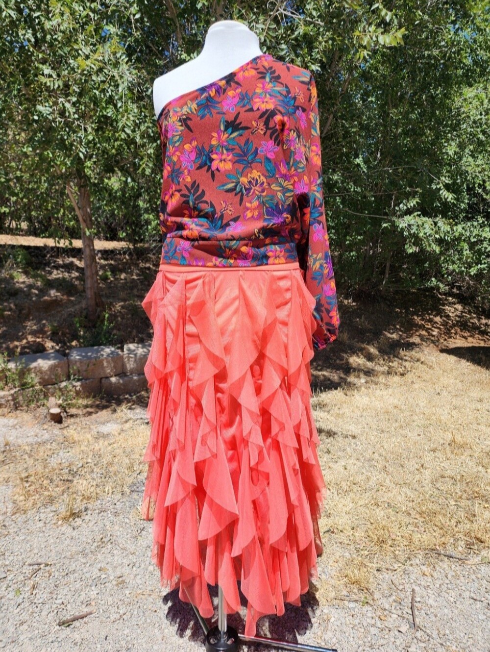 🔥🍃🍂 Burning Man OUTFIT Festival Fairycore CATO Skirt & BUCKLE Top L/XL
